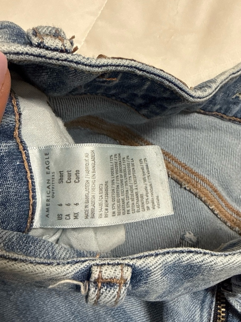 American Eagle Outfitters Light Blue High-Rise Wide-Leg Cargo Jeans - Picture 3 of 4